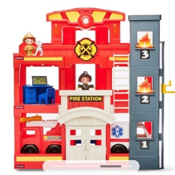 kid connections Toys Kid Connection Fire Station Emergency Vehicle
